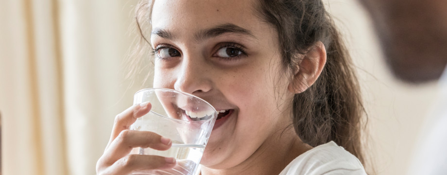 Child drinking water