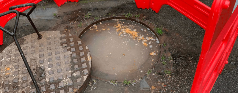 Overflowing sewer