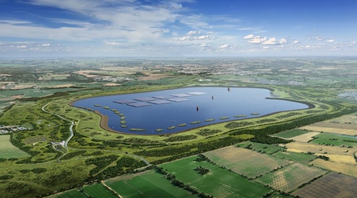 An artist's impression of White Horse Reservoir