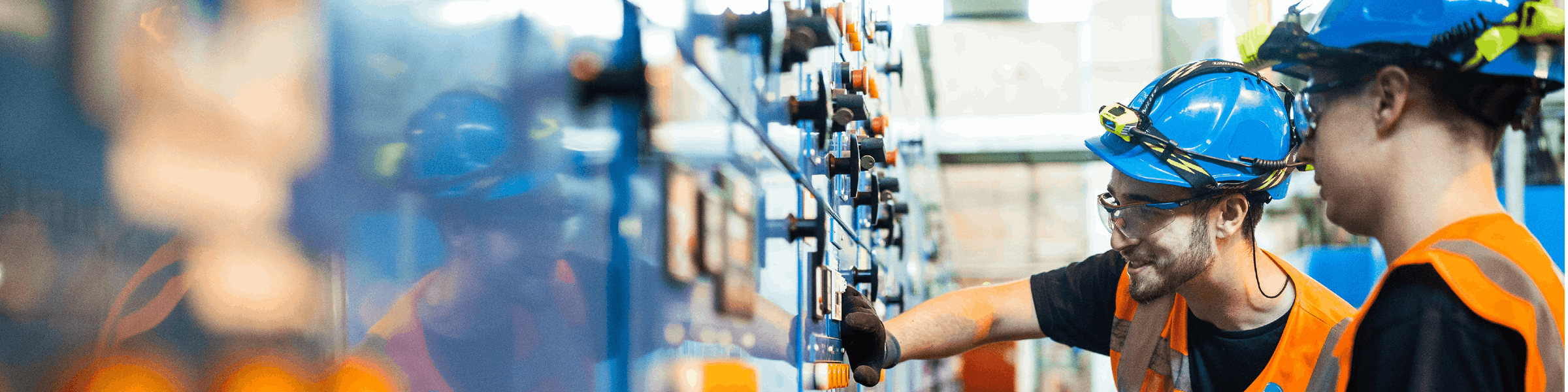 technician operates motor control panel 4800X1200